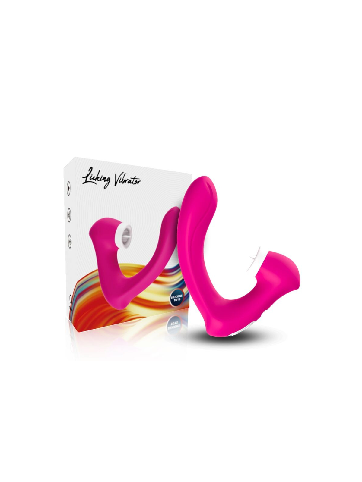 ARMONY - SECRETKISS LECCARE IL CLITORITE VIBRANTE E IL VIBRATORE CURVO FUCSIA