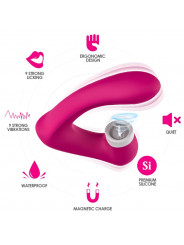 ARMONY - SECRETKISS LECCARE IL CLITORITE VIBRANTE E IL VIBRATORE CURVO FUCSIA