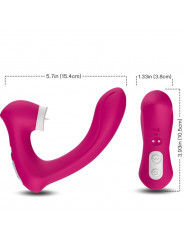 ARMONY - SECRETKISS LECCARE IL CLITORITE VIBRANTE E IL VIBRATORE CURVO FUCSIA