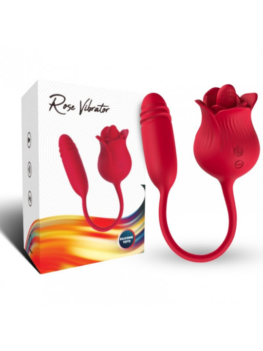 ARMONY - CLITORITE VIBRANTE LECCATA DI ROSA E VIBRATORE ROSSO