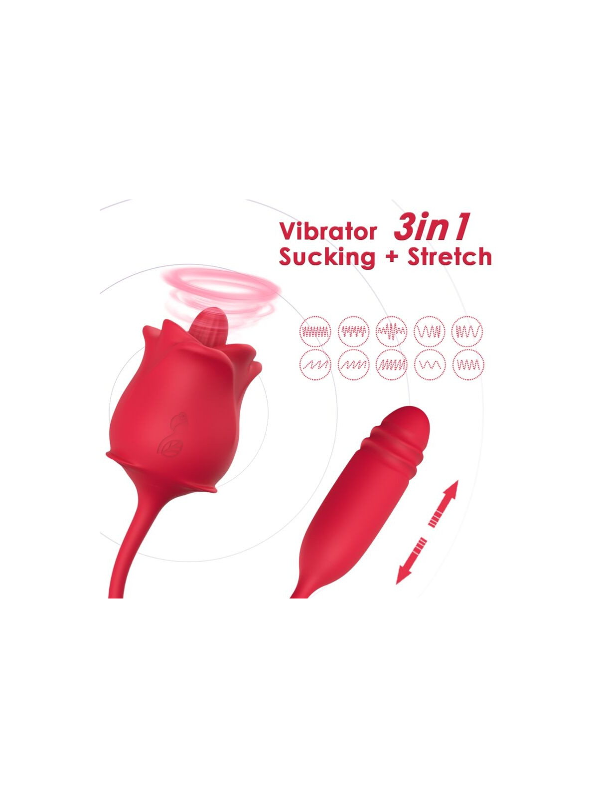 ARMONY - STIMOLATORE E VIBRATORE ROSA COLA ROSSO