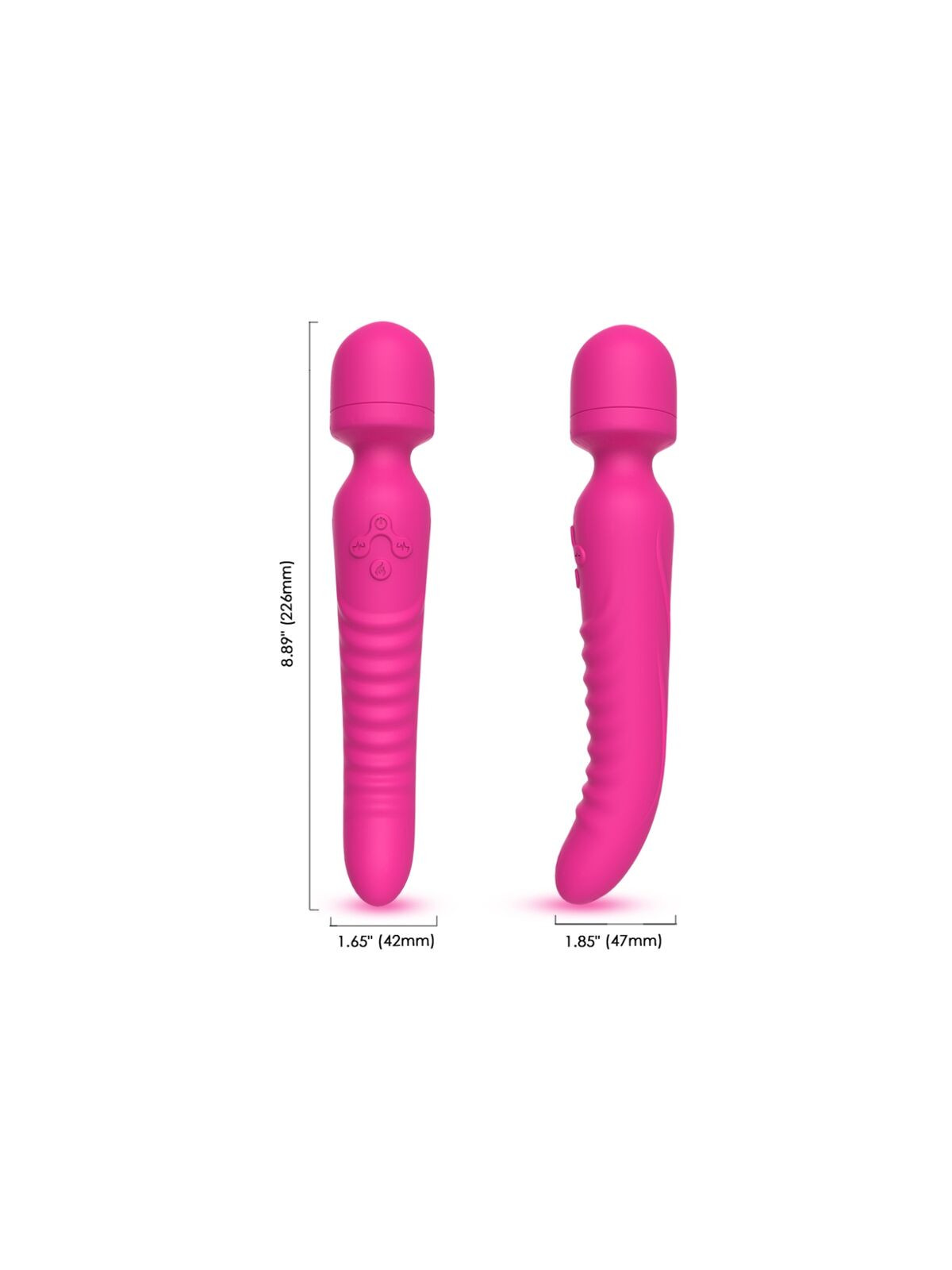 ARMONY - MISSION MASSAGGIATORE E VIBRATORE EFFETTO CALORE FUCSIA