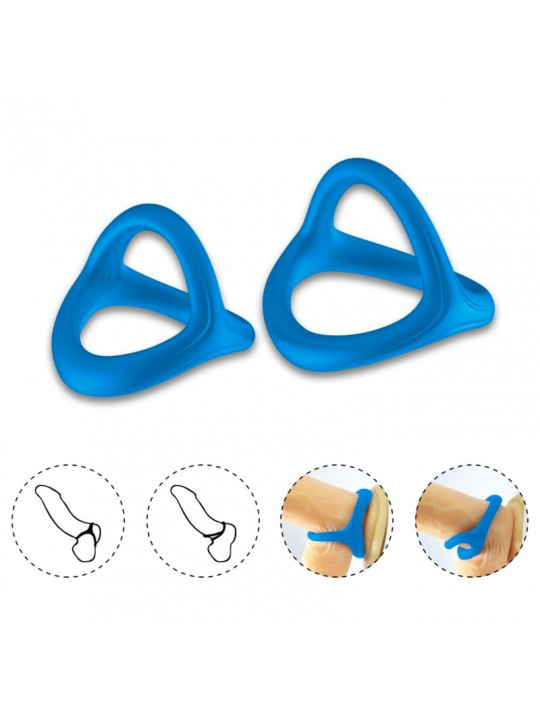 ARMONY - ANELLO TRESOR DOPPIO IN SILICONE BLU