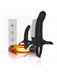 ARMONY - DILDO CON ANELLO E VIBRATORE TELECOMANDO NERO