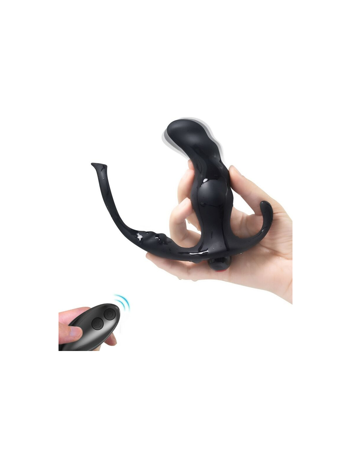 ARMONY - VIBRATORE ANALE PROSTATA KNIGHT E TELECOMANDO ANELLO NERO