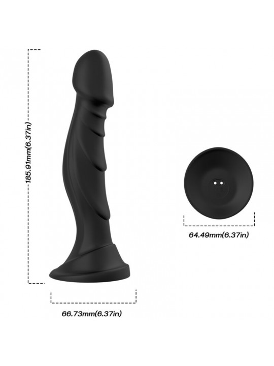 ARMONY - VIBRATORE DILDO E TELECOMANDO PLUG ANALE NERO