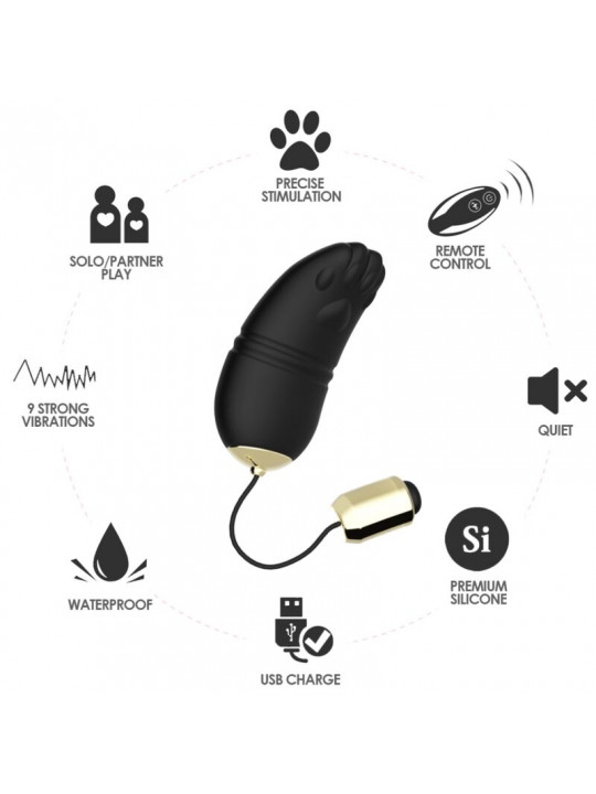 ARMONY - VIBRATORE KITTY EGG G-SPOT TELECOMANDO NERO