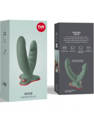 FUN FACTORY - DOPPIO DILDO E MASSAGGIATORE RYDE VERDE