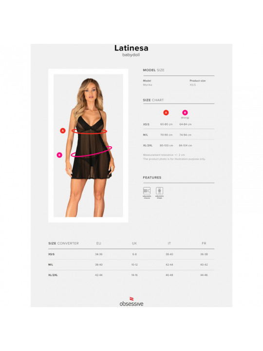 OBSESSIVE - LATINESA BABYDOLL & PERIZOMA M/L