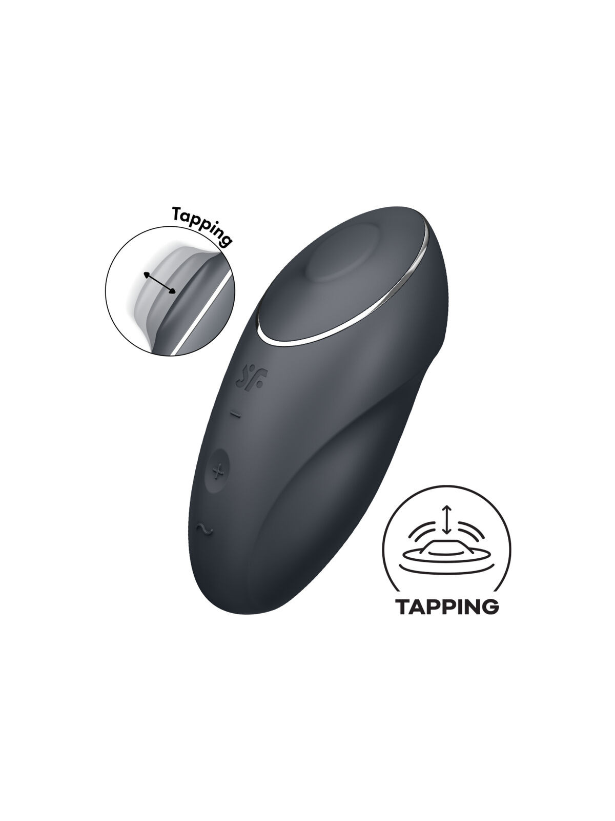 SATISFYER - TAP & CLIMAX 1 VIBRATORE LAY-ON NERO