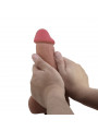 PRETTY LOVE - DILDO REALISTICO SLIDING SKIN SERIES CON VENTOSA SCORREVOLE DELLA PELLE MARRONE 23,4 CM