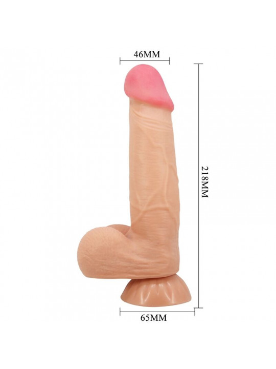 PRETTY LOVE - DILDO REALISTICO SLIDING SKIN SERIES CON VENTOSA SCORREVOLE DELLA PELLE CONTROLLO REMOTO FLESH 21,8 CM