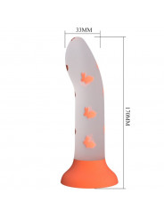 PRETTY LOVE - DILDO MAGICO NIGHTFALL SENZA VIBRAZIONI ARANCIO LUMINOSO