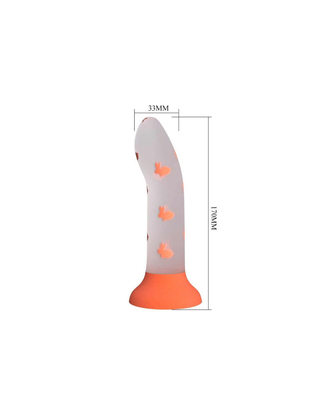 PRETTY LOVE - DILDO MAGICO NIGHTFALL SENZA VIBRAZIONI ARANCIO LUMINOSO