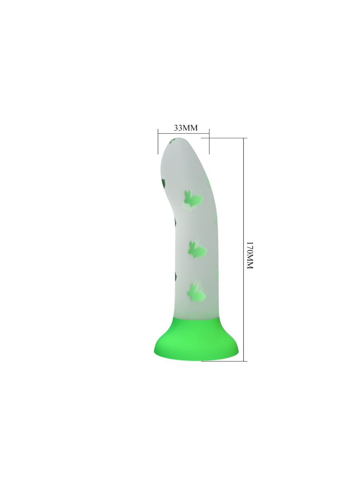 PRETTY LOVE - DILDO MAGICO NIGHTFALL SENZA VIBRAZIONI VERDE LUMINOSO