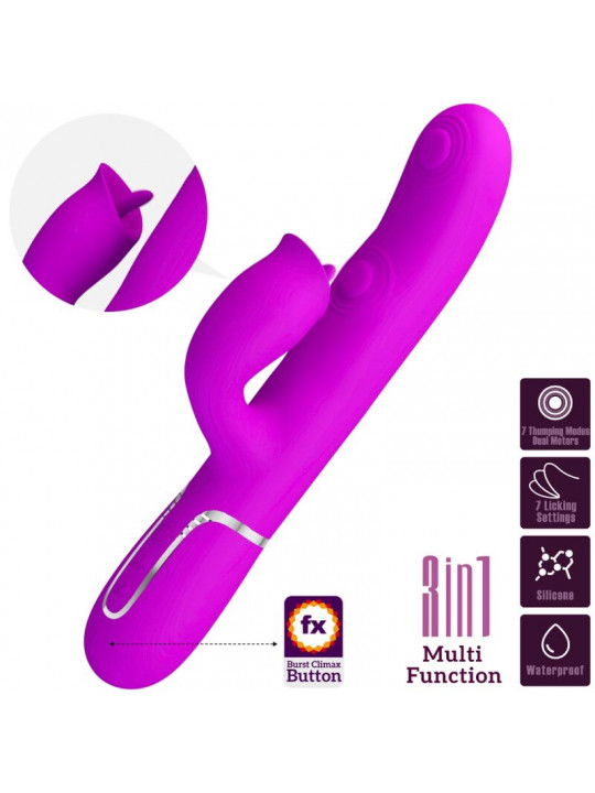 PRETTY LOVE - VIBRATORE CONIGLIO CON LICING FUCSIA