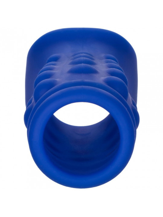 CALEXOTICS - ADMIRAL COPERTURA PER PENE CON PERLINE IN SILICONE LIQUIDO BLU