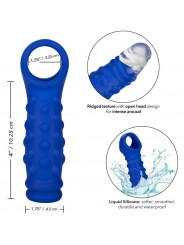 CALEXOTICS - ADMIRAL COPERTURA PER PENE CON PERLINE IN SILICONE LIQUIDO BLU