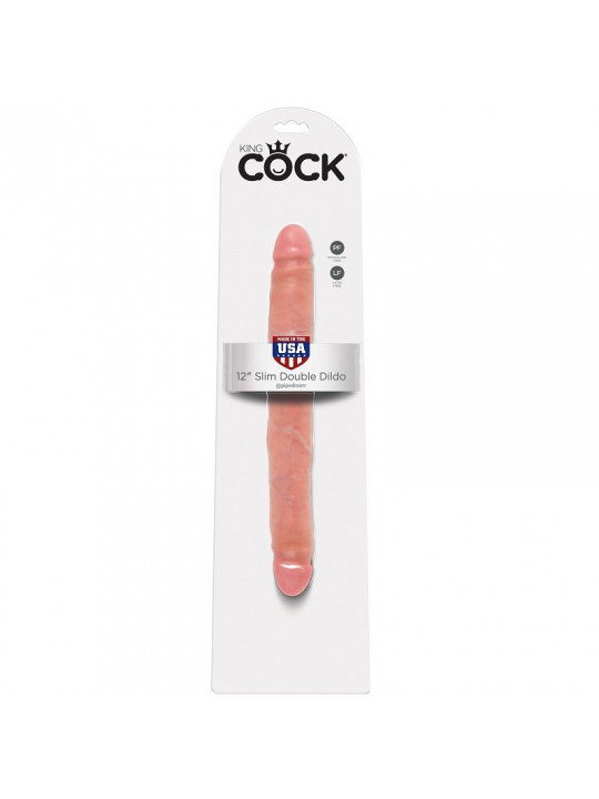 KING COCK - DOPPIO DILDO SOTTILE 30 CM