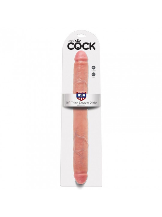 KING COCK - DOPPIO DILDO SPESSO CARNE 40.6 CM