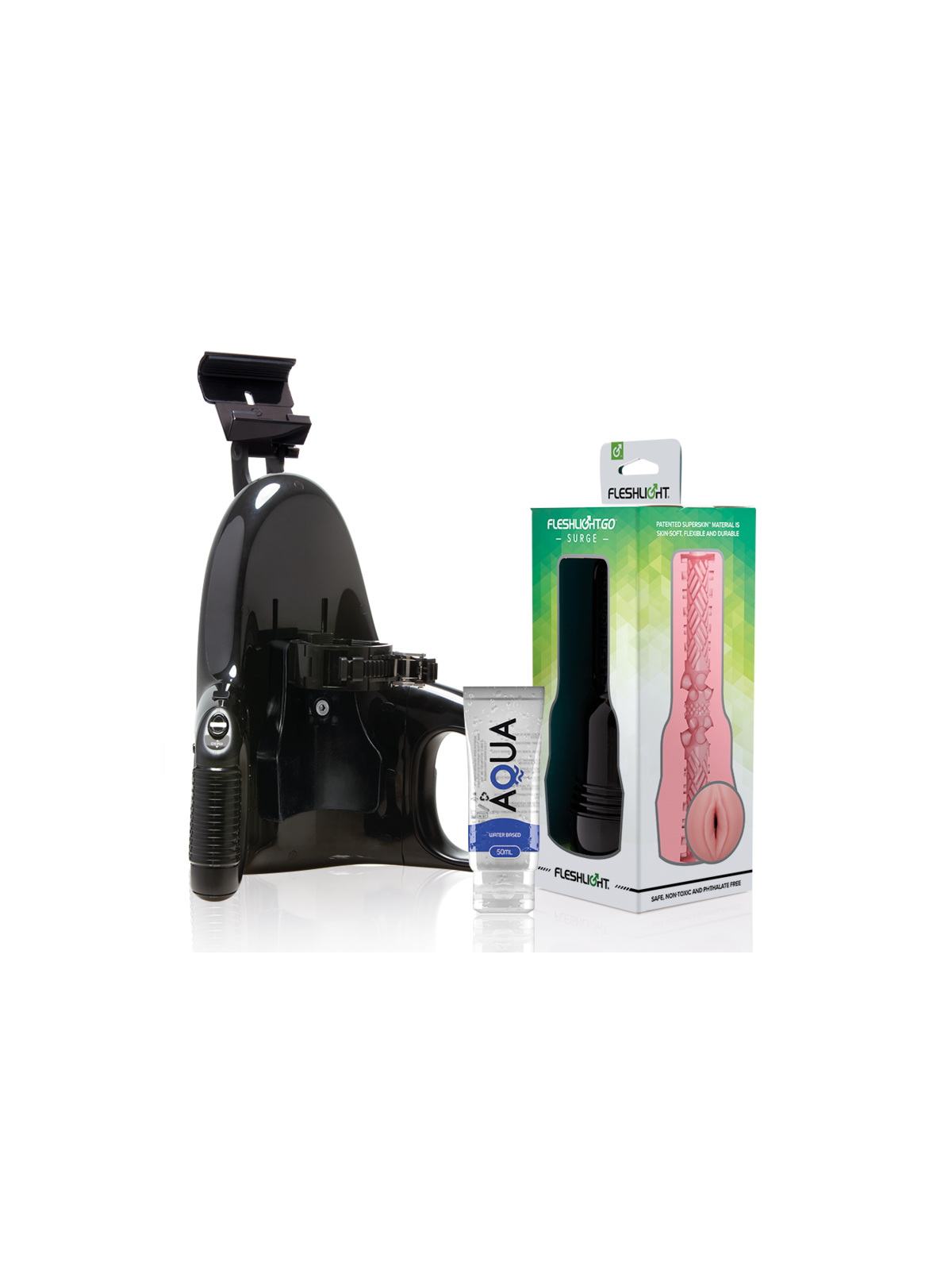 FLESHLIGHT - GO PINK LADY SURGE VAGINA + LANCIO UNIVERSALE + LUBRIFICANTE DI QUALITÀ AQUA 50 ML