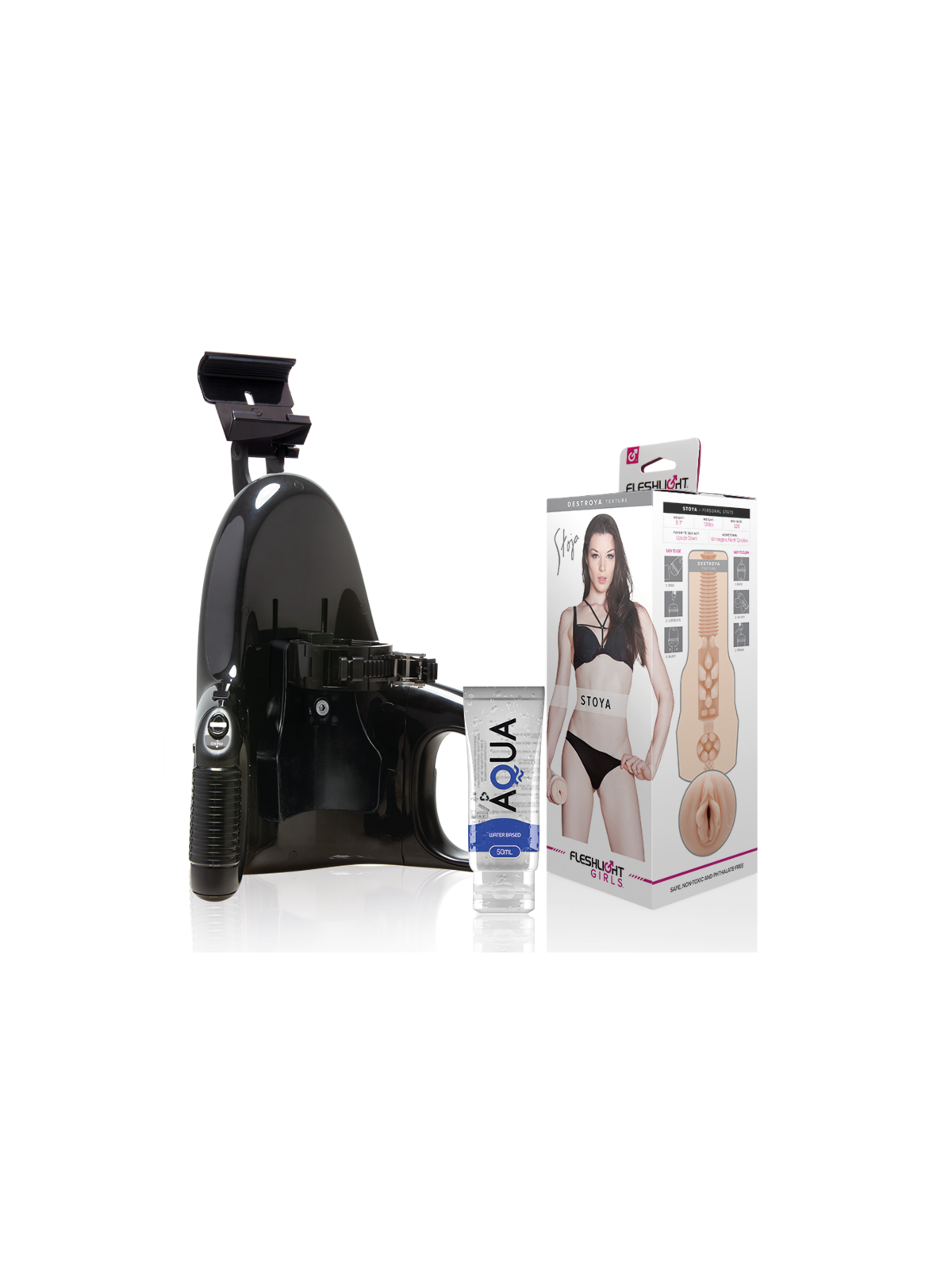 FLESHLIGHT - VAGINA STOYA DESTROYA + LANCIO UNIVERSALE + LUBRIFICANTE AQUA QUALITÀ 50 ML