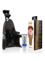 FLESHLIGHT - UNIT DI ALLENAMENTO PINK LADY STAMINA + LANCIO UNIVERSALE + LUBRIFICANTE AQUA QUALITÀ 50 ML