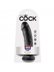 KING COCK - 8 DILDO NERO 20.3 CM