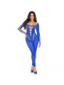 LEG AVENUE - BODYSTOCKING ALLA CAVIGLIA BLU REALE