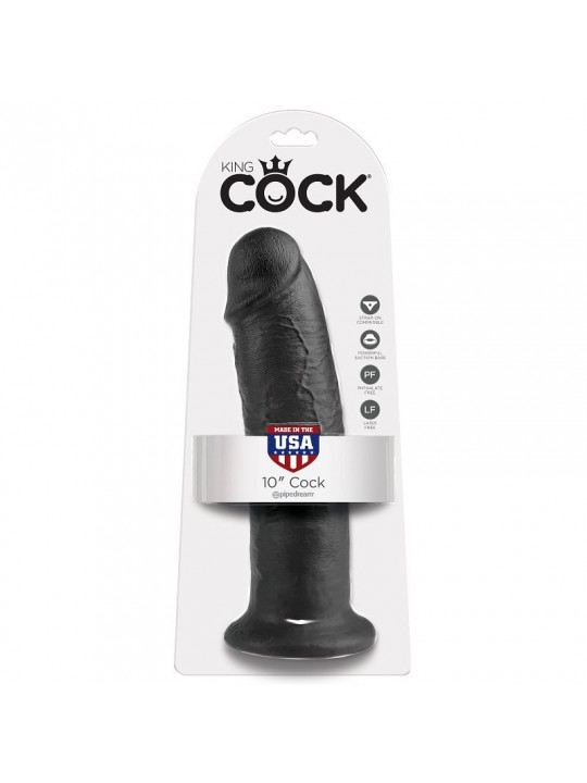 KING COCK - 10 DILDO NERO 25 CM