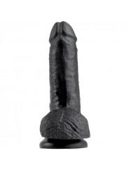 KING COCK - 7 DILDO NERO CON SFERE 17.8 CM