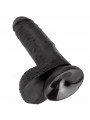 KING COCK - 7 DILDO NERO CON SFERE 17.8 CM