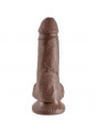 KING COCK - 7 DILDO MARRONE CON SFERE 17.8 CM