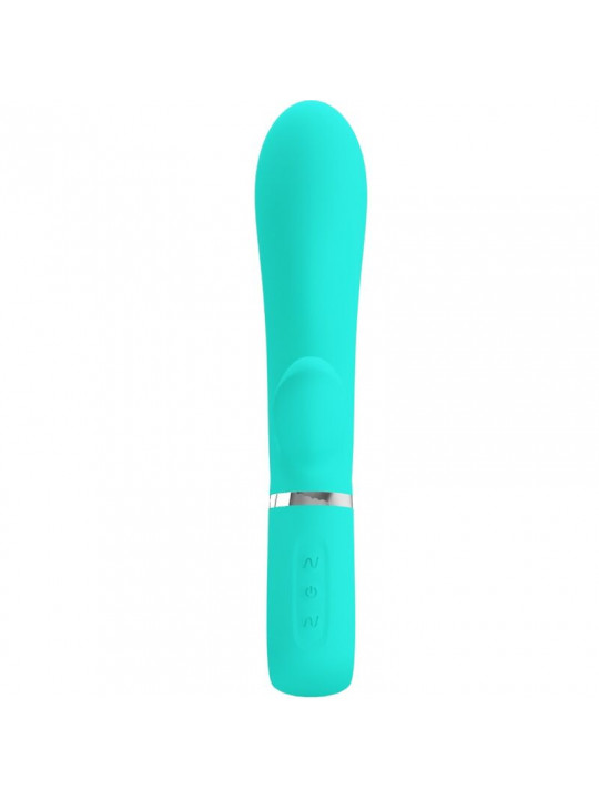 PRETTY LOVE - VIBRATORE MULTIFUNZIONE G-SPOT THOMAS VERDE ACQUA