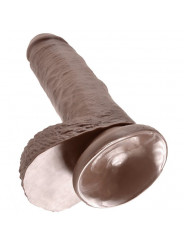 KING COCK - 7 DILDO MARRONE CON SFERE 17.8 CM