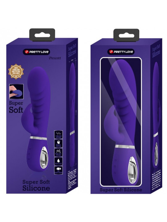 PRETTY LOVE - VIBRATORE MULTIFUNZIONE G-SPOT PRESCOTT VIOLA