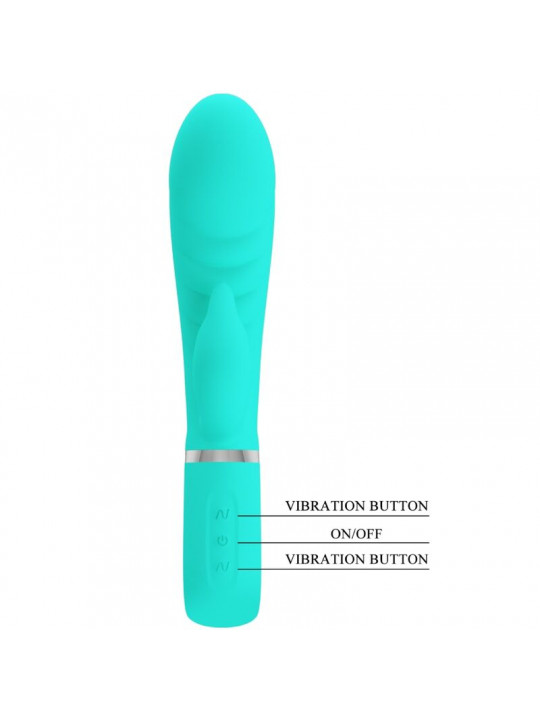 PRETTY LOVE - VIBRATORE MULTIFUNZIONE G-SPOT PRESCOTT VERDE ACQUA