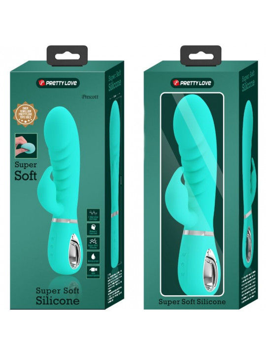 PRETTY LOVE - VIBRATORE MULTIFUNZIONE G-SPOT PRESCOTT VERDE ACQUA