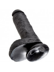 KING COCK - 8 DILDO NERO CON SFERE 20.3 CM