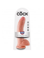 KING COCK - 9 DILDO FLESH CON SFERE 22.9 CM