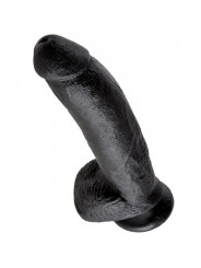 KING COCK - 9 DILDO NERO CON SFERE 22.9 CM