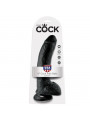 KING COCK - 9 DILDO NERO CON SFERE 22.9 CM