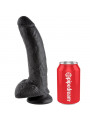 KING COCK - 9 DILDO NERO CON SFERE 22.9 CM