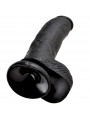 KING COCK - 9 DILDO NERO CON SFERE 22.9 CM