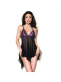 CHILIROSE - CR 4074 BABYDOLL VIOLA E NERO S/M