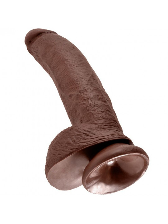 KING COCK - 9 DILDO MARRONE CON SFERE 22.9 CM