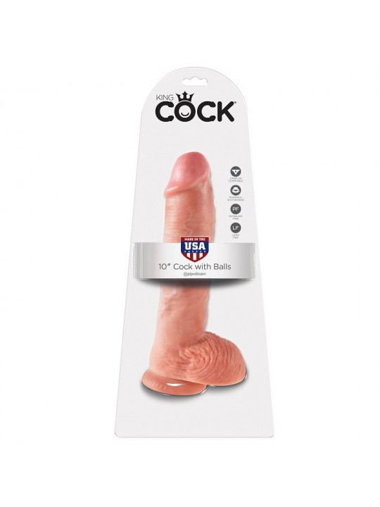 KING COCK - 10 DILDO FLESH CON SFERE 26.5 CM