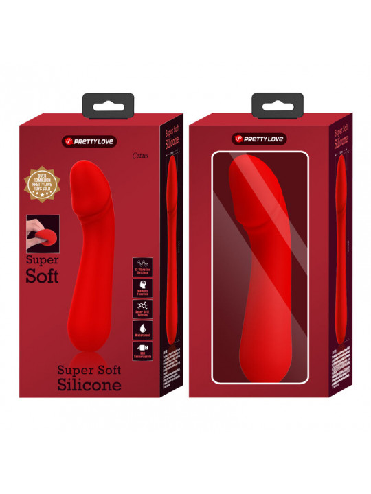 PRETTY LOVE - VIBRATORE RICARICABILE CETUS ROSSO