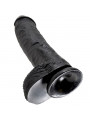 KING COCK - 10 DILDO NERO CON SFERE 25.4 CM