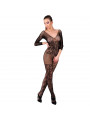 LIVCO CORSETTI FASHION - BODYSTOCKING CELDON CROTCHLESS NERO TAGLIA UNICA